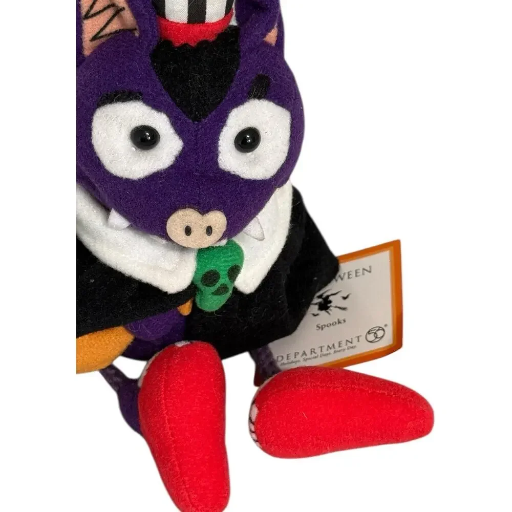 Vintage Department‎ 56 2003 Halloween Decor Rare Shelf Sitter Plush Bat